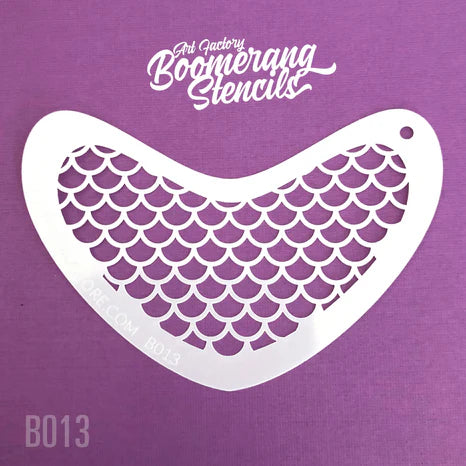 Art Factory Stencil Mermaid Scale Boomerang B013
