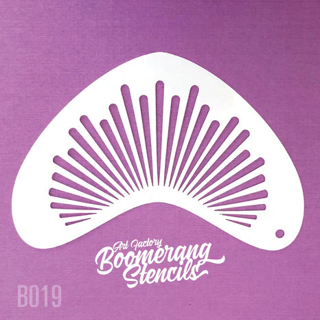 Art Factory Stencil Sunburst Boomerang B019