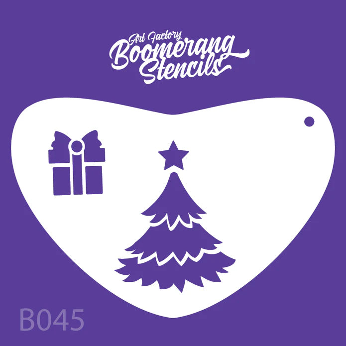 Art Factory Stencil Christmas Tree Boomerang B045