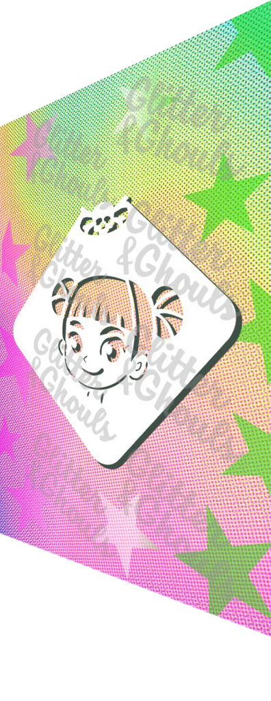 Glitter & Ghouls Stencil - Zoe Chibi 927
