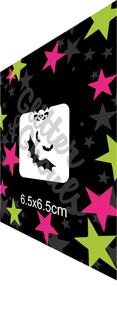 Glitter & Ghouls Stencil - Bats 004