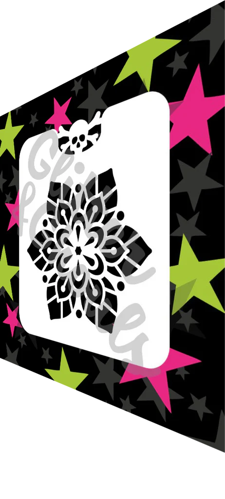 Glitter & Ghouls Stencil Starbright Mandala 051