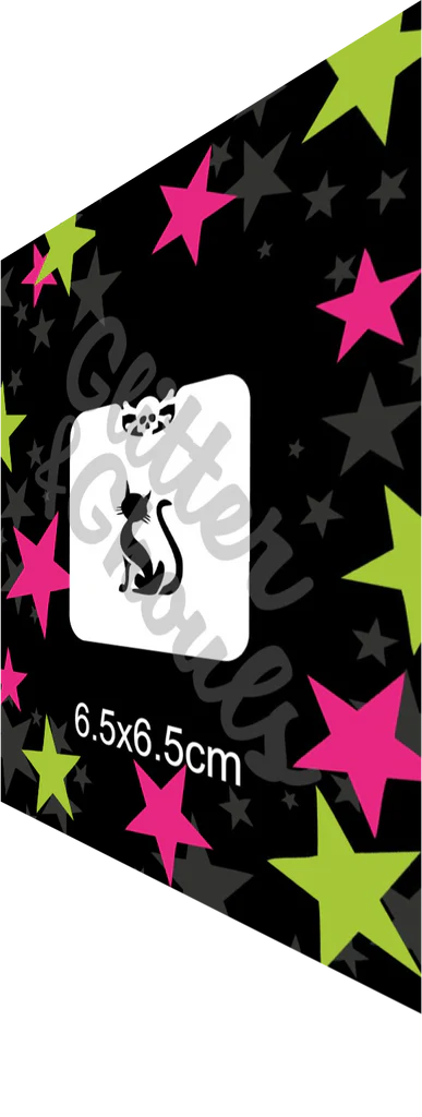 Glitter & Ghouls Stencil - Black Cat 058