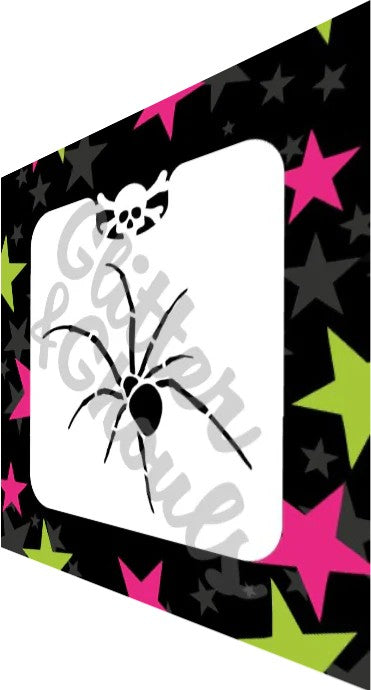 Glitter & Ghouls Stencil - Spider 075