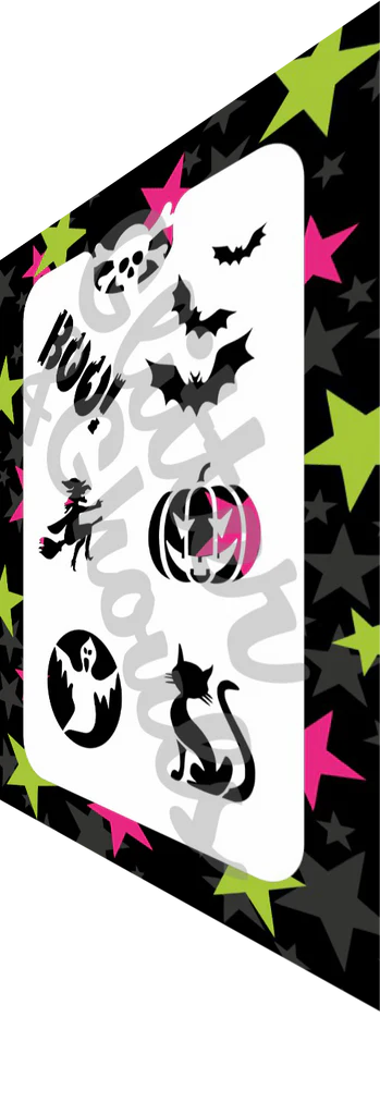 Glitter & Ghouls Stencil - Halloween Basics 095