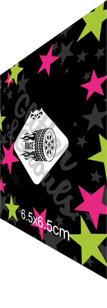 Glitter & Ghouls Stencil Race Tyre 127