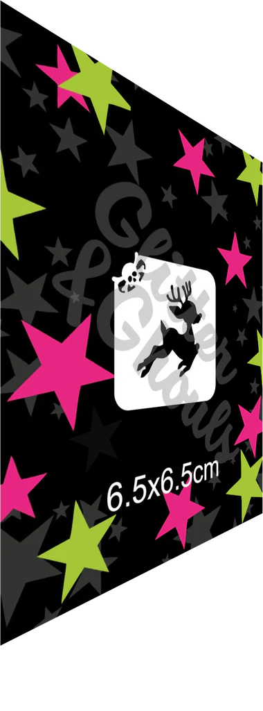 Glitter & Ghouls Stencil Christmas Cute Reindeer Mini 172f