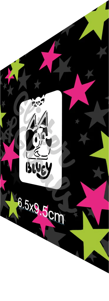 Glitter & Ghouls Stencil - Blue Puppy Large 222