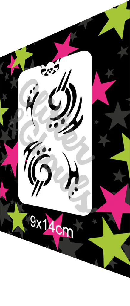 Glitter & Ghouls Stencil Embellishment Tribal 283