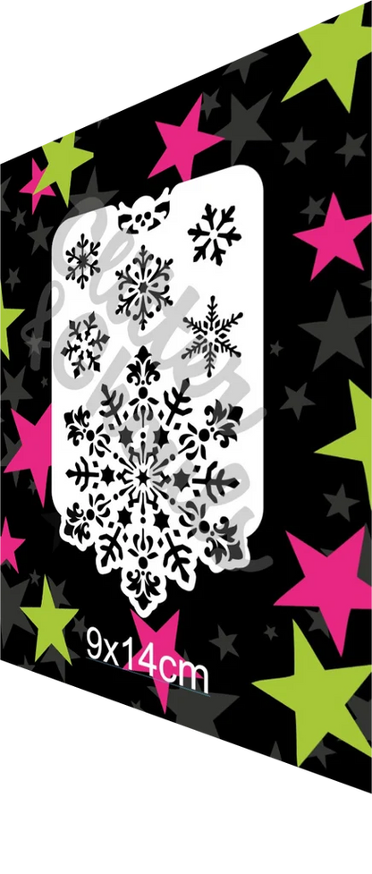Glitter & Ghouls Stencil Snowflake Edge 295