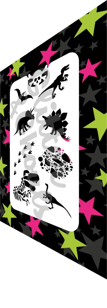 Glitter & Ghouls Stencil Dinosaurs 311