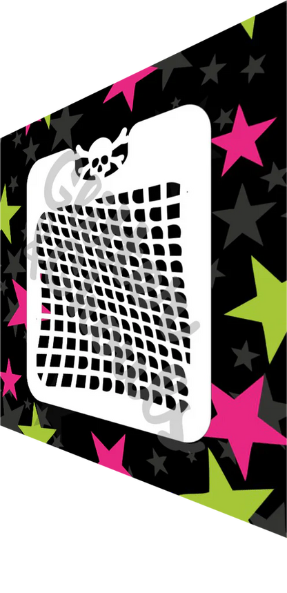 Glitter & Ghouls Stencil - Web Net Halftone Square 379