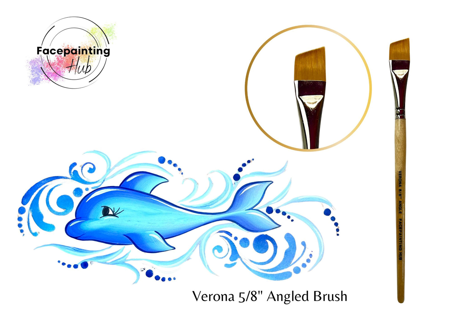 Facepainting Hub Angle Brush 310b Verona 5/8"