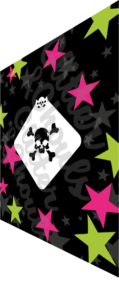 Glitter & Ghouls Stencil - Scar Skull 629