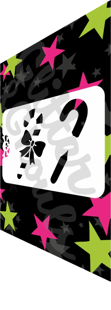 Glitter & Ghouls Stencil Candy Cane 2 Part 722