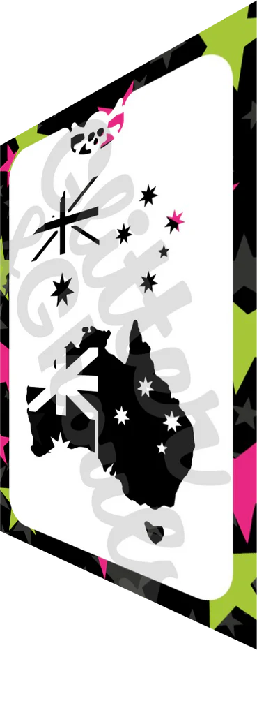 Glitter & Ghouls Stencil Aussie Flag 759