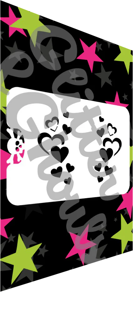 Glitter & Ghouls Stencil - Hearts Side Flourish 804
