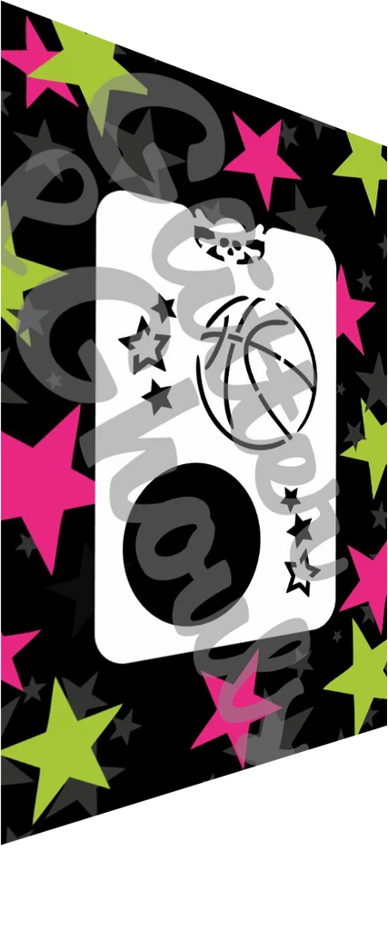 Glitter & Ghouls Stencil Basketball 2 Part 806