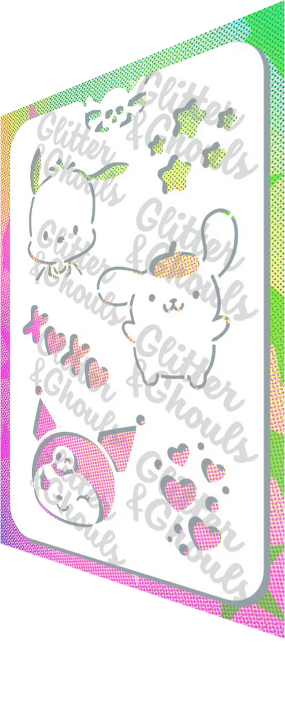 Glitter & Ghouls Stencil #1 San Rio Friends 886
