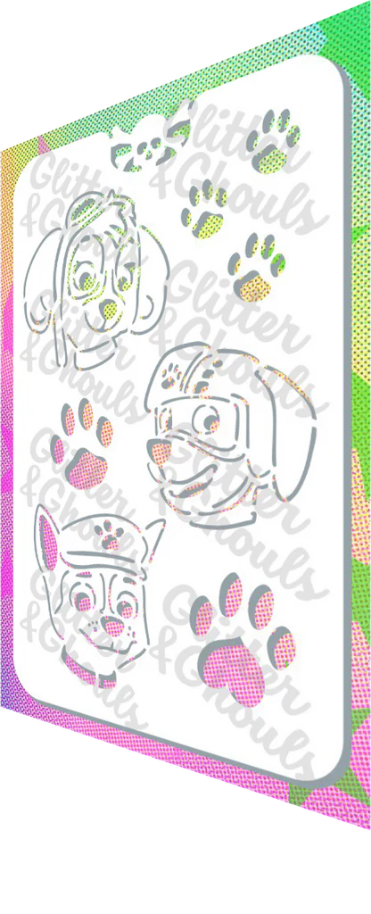 Glitter & Ghouls Stencil #2 Paw Police 893