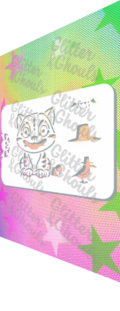 Glitter & Ghouls Stencil - Derpy Cat 898