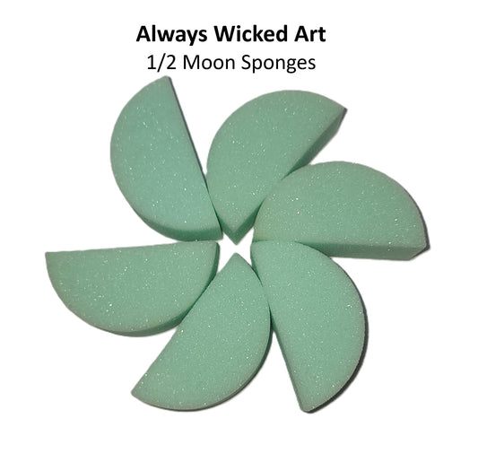 AWA 1/2 Moon Sponge - Green 6 pkt