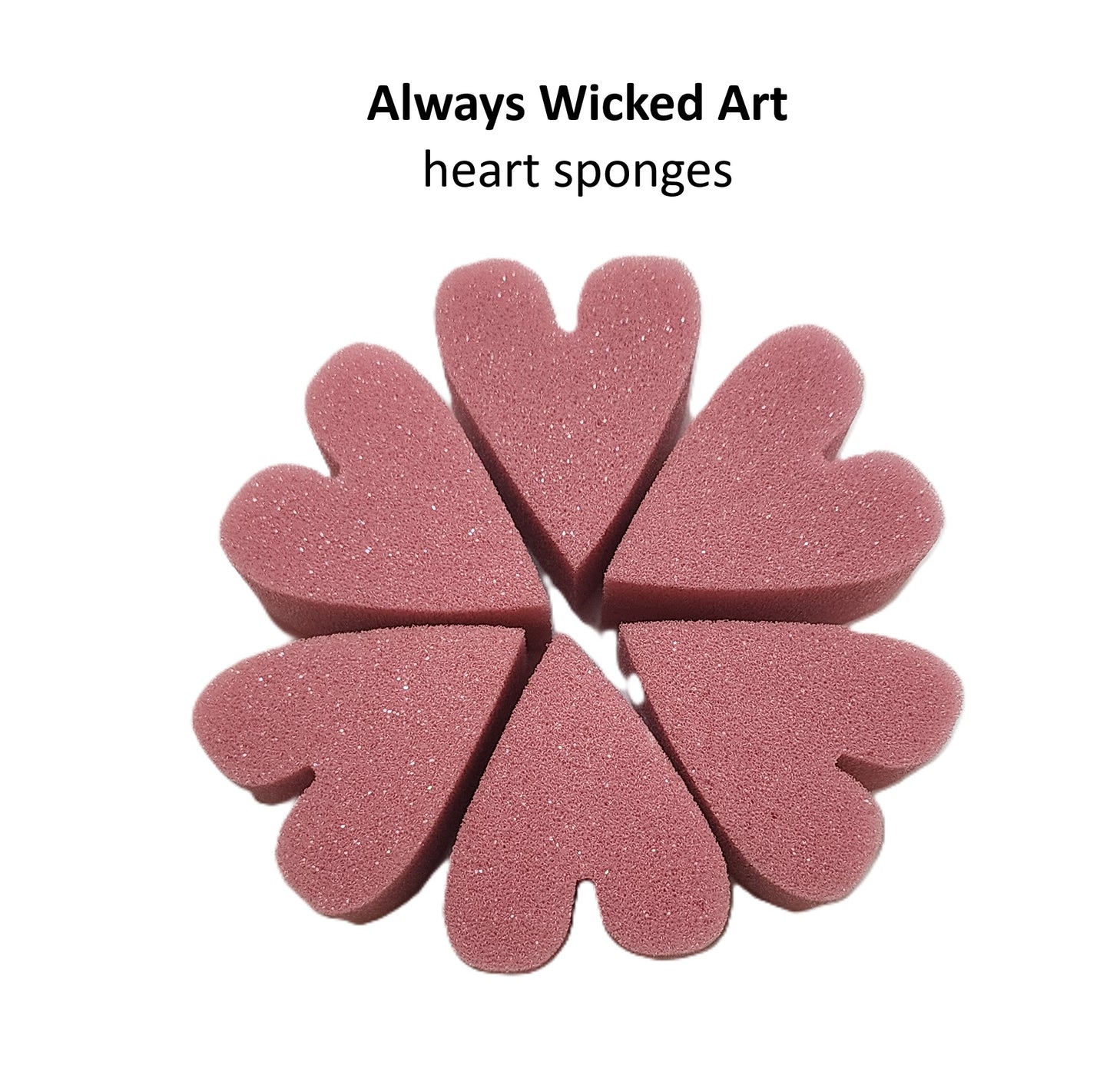 AWA Heart Sponge - pink 6 pkt