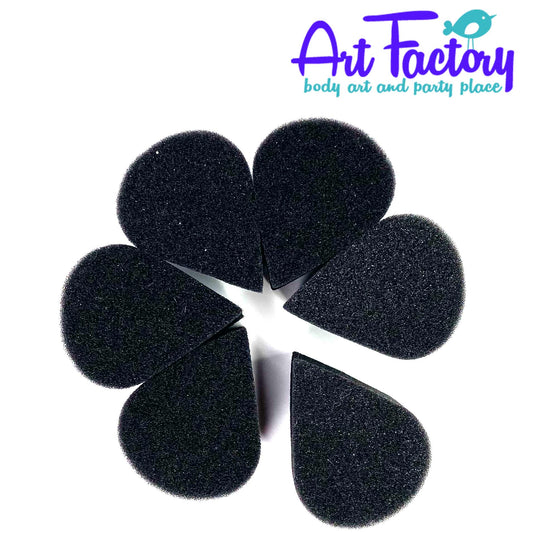 Art Factory Petal Sponge Black - Pack of 6