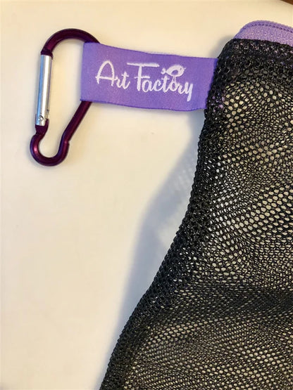 Art Factory Black Mesh Bag with Carabiner
