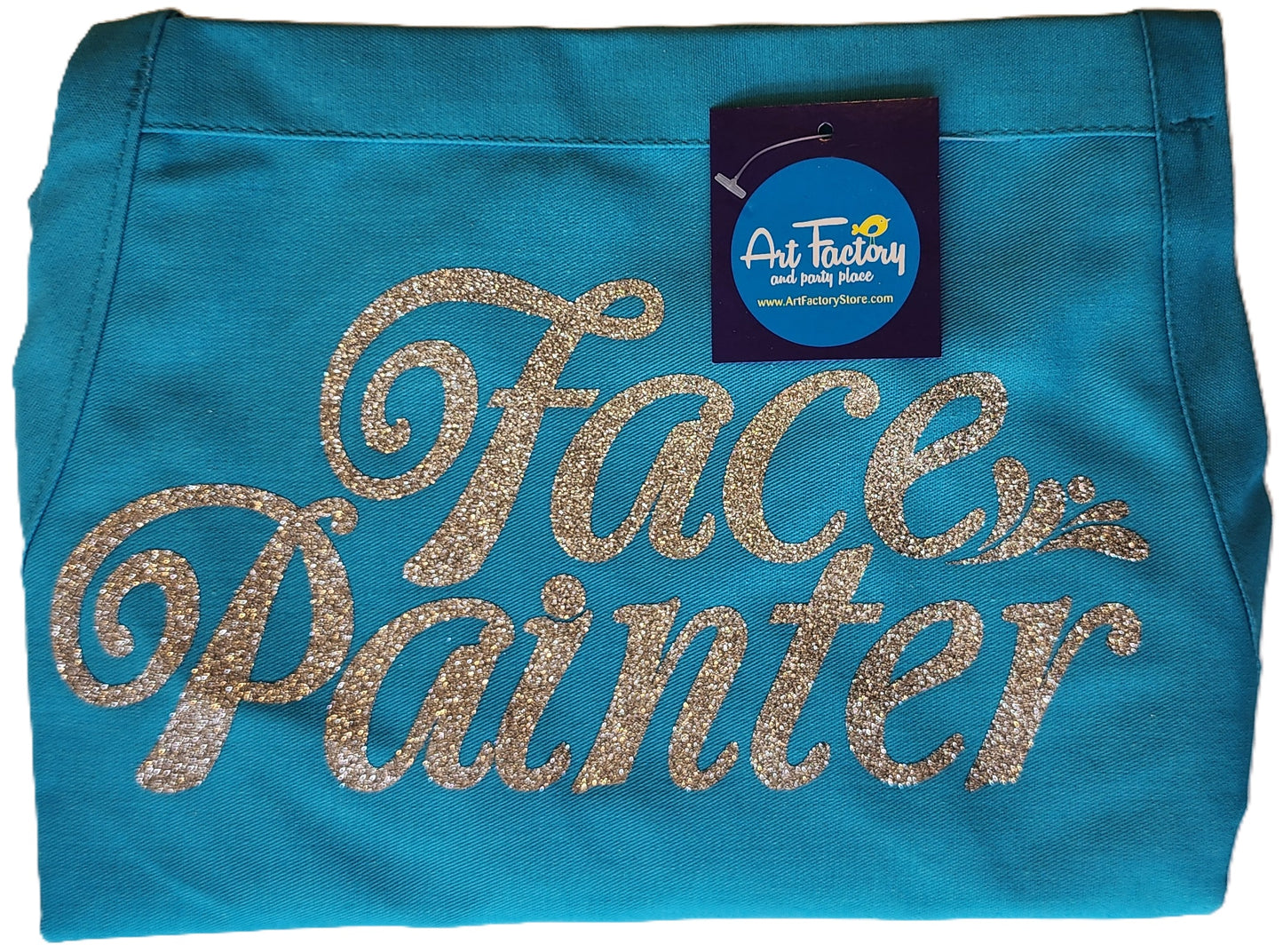Art Factory AQUA Apron Printed - 'Face Painter' White or Silver Letters