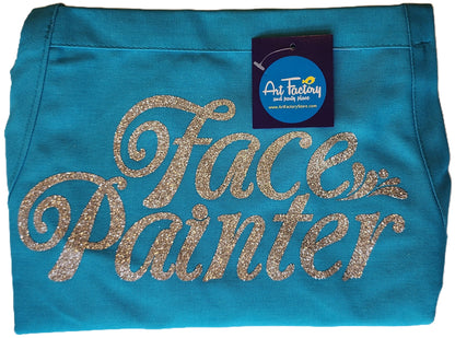 Art Factory AQUA Apron Printed - 'Face Painter' White or Silver Letters