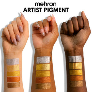 Mehron Artist Pigment Metallic FX Powder Yellow Gold 4.1g