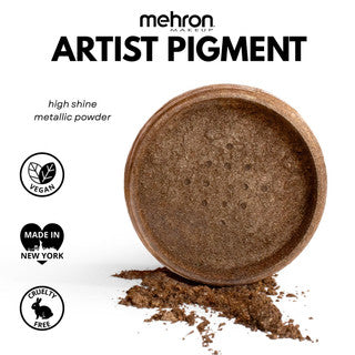 Mehron Artist Pigment Metallic FX Powder Bronze 4.1g