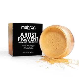 Mehron Artist Pigment Metallic FX Powder White Gold 4.1g