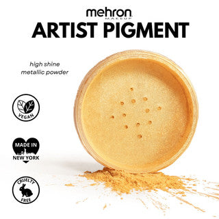 Mehron Artist Pigment Metallic FX Powder White Gold 4.1g