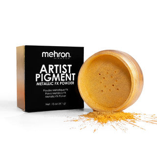 Mehron Artist Pigment Metallic FX Powder Yellow Gold 4.1g