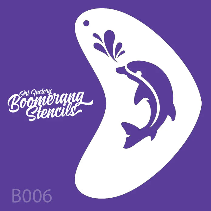 Art Factory Stencil Dolphin Boomerang B006