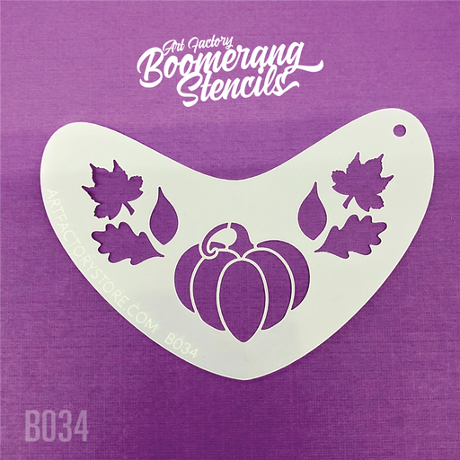 Art Factory Stencil B034 Pumpkin & Leaves Crown