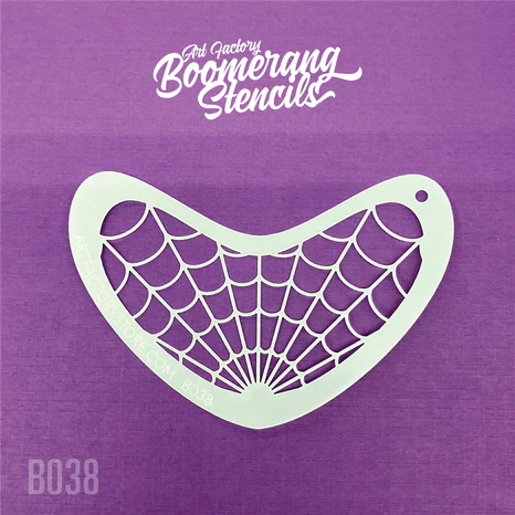 Art Factory Stencil Spider Web Boomerang B038