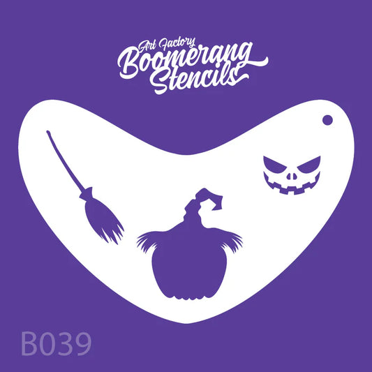 Art Factory Stencil B039 Spooky Pumpkin