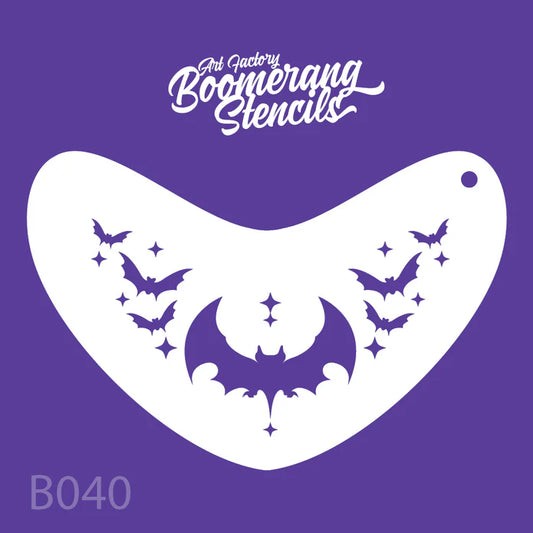 Art Factory Stencil B040 Bat Crown