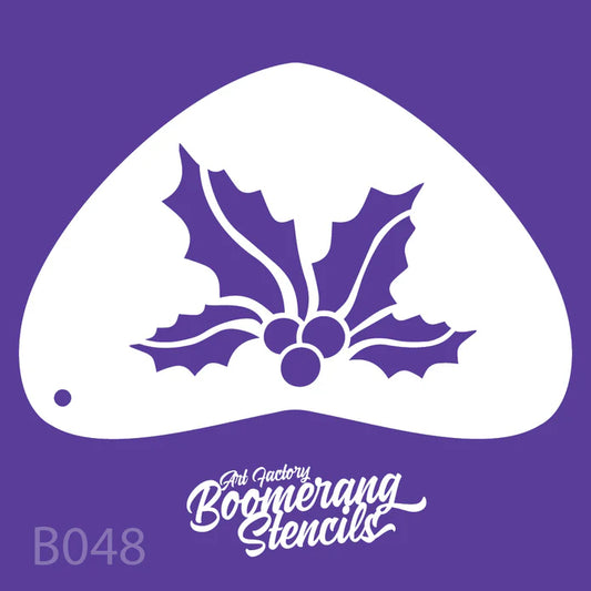 Art Factory Stencil Mistletoe Boomerang B048