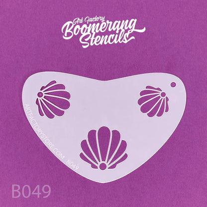 Art Factory Stencil Mermaid Clamshell Boomerang B049