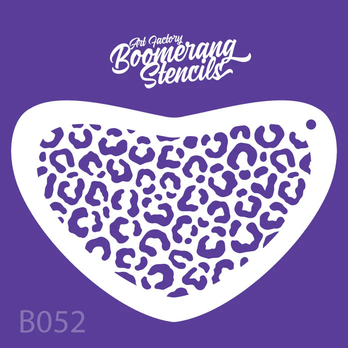 Art Factory Stencil Cheetah Print Boomerang B052