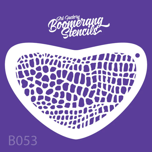 Art Factory Stencil Reptile Skin Boomerang B053