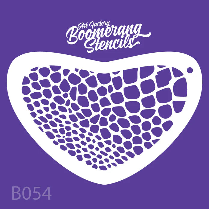 Art Factory Stencil Snake Skin Boomerang B054