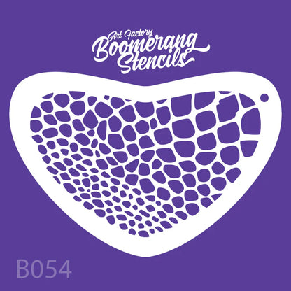 Art Factory Stencil Snake Skin Boomerang B054