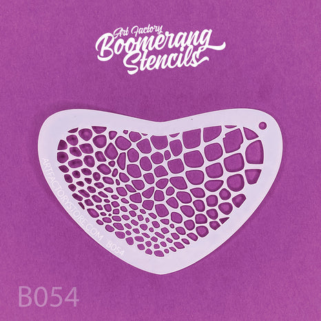 Art Factory Stencil Snake Skin Boomerang B054