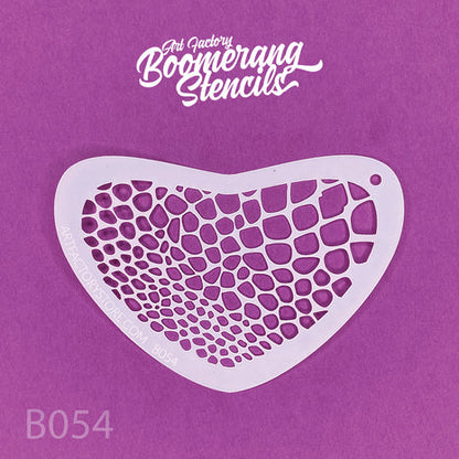 Art Factory Stencil Snake Skin Boomerang B054