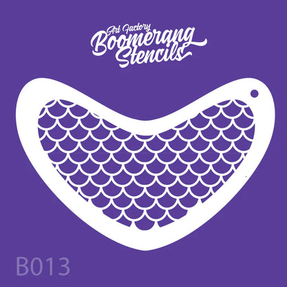 Art Factory Stencil Mermaid Scale Boomerang B013